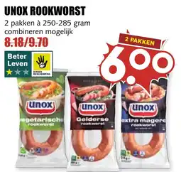 De Boerenschuur Unox rookworst aanbieding