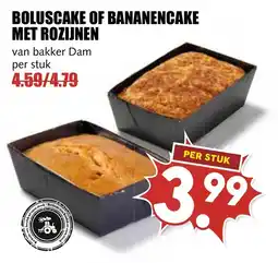 De Boerenschuur Boluscake of bananencake met rozijnen aanbieding