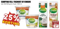 De Boerenschuur Campina vla, yoghurt of kwark aanbieding