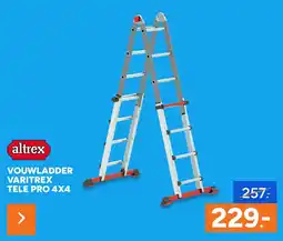 BOUWMAAT altrex vouwladder varitrex tele pro 4x4 aanbieding