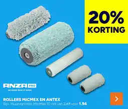 BOUWMAAT Anza pro rollers micmex en antex aanbieding