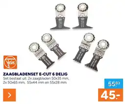 BOUWMAAT Fein zaagbladenset e-cut 6 delig aanbieding