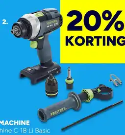 BOUWMAAT Festool Accu Schroefboormachine TDC 18/4 I-Basic aanbieding