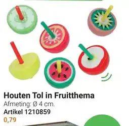 Lobbes Houten Tol in Fruitthema aanbieding