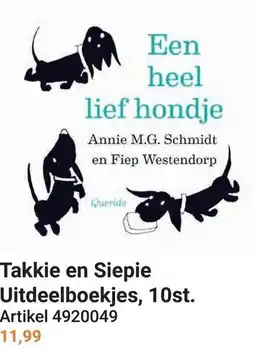 Lobbes Takkie en Siepie Uitdeelboekjes aanbieding
