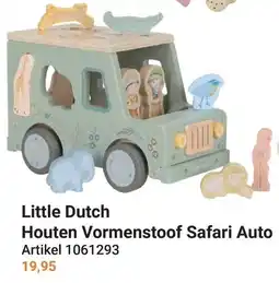 Lobbes Little Dutch Houten Vormenstoof Safari Auto aanbieding