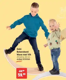 Lobbes Goki Balansbord Wave met Vilt aanbieding