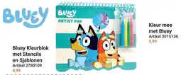 Lobbes Bluey Kleurblok met Stencils en Sjablonen aanbieding