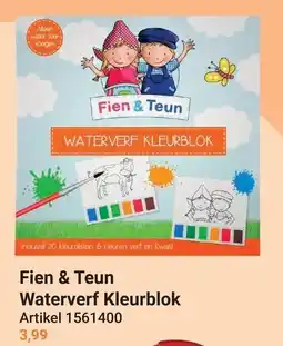 Lobbes Fien & Teun Waterverf Kleurblok aanbieding