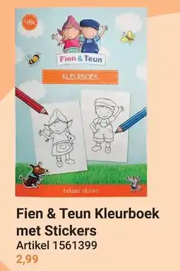 Lobbes Fien & Teun Kleurboek met Stickers aanbieding
