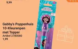 Lobbes Gabby's Poppenhuis 10-Kleurenpen met Topper aanbieding