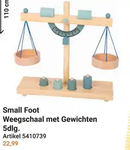 Lobbes Small Foot Weegschaal met Gewichten 5dlg. aanbieding