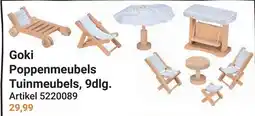 Lobbes Goki Poppenmeubels Tuinmeubels, 9dlg. aanbieding