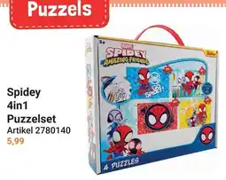 Lobbes Spidey 4in1 Puzzelset aanbieding