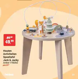 Lobbes Jack & Jacky Houten Activiteiten Speeltafel aanbieding