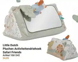 Lobbes Little Dutch Pluchen Activiteitendriehoek Safari Friends aanbieding