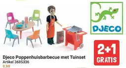 Lobbes Djeco Poppenhuisbarbecue met Tuinset aanbieding