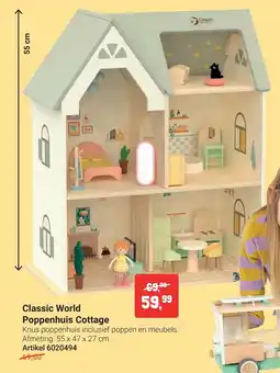 Lobbes Classic World Poppenhuis Cottage aanbieding