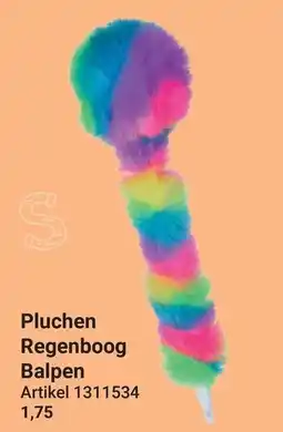 Lobbes Pluchen Regenboog Balpen aanbieding