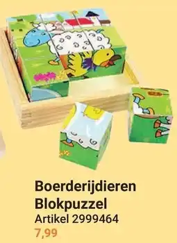Lobbes Boerderijdieren Blokpuzzel aanbieding