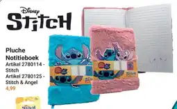Lobbes Disney Stitch Pluche Notitieboek aanbieding