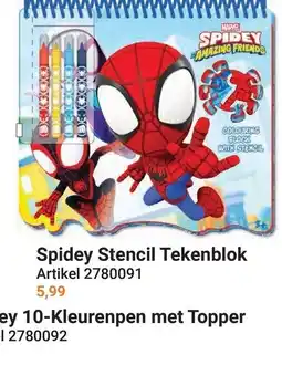 Lobbes Spidey Stencil Tekenblok aanbieding