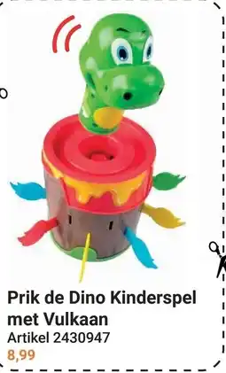 Lobbes Prik de Dino Kinderspel met Vulkaan aanbieding