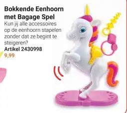 Lobbes Bokkende Eenhoorn met Bagage Spel aanbieding