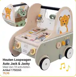 Lobbes Jack & Jacky Houten Loopwagen Auto aanbieding