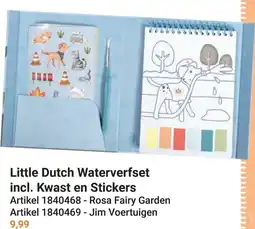 Lobbes Little Dutch Waterverfset incl. Kwast en Stickers aanbieding