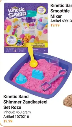 Lobbes Kinetic Sand Shimmer Zandkasteel Set Roze aanbieding