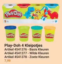 Lobbes Play-Doh 4 Kleipotjes aanbieding