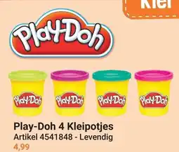 Lobbes Play-Doh 4 Kleipotjes aanbieding