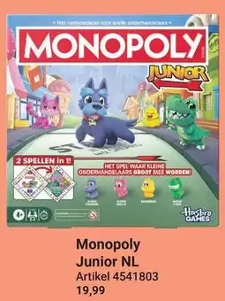 Lobbes Monopoly Junior NL aanbieding