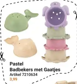 Lobbes Pastel Badbekers met Gaatjes aanbieding