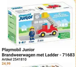 Lobbes Playmobil Junior Brandweerwagen met Ladder 71683 aanbieding
