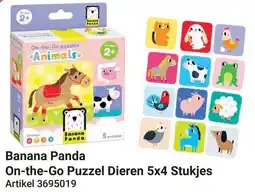 Lobbes Banana Panda On-the-Go Puzzel Dieren 5x4 Stukjes aanbieding