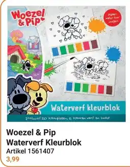 Lobbes Woezel & Pip Waterverf Kleurblok aanbieding