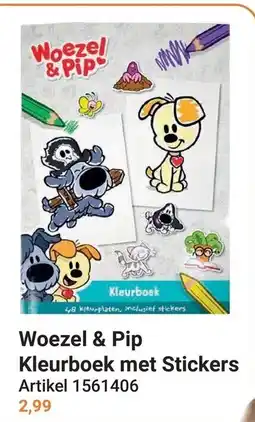Lobbes Woezel & Pip Kleurboek met Stickers aanbieding