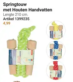 Lobbes Springtouw met Houten Handvatten aanbieding