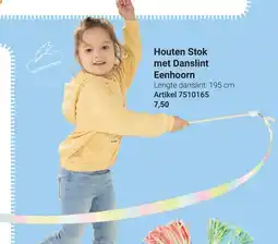 Lobbes Houten Stok met Danslint Eenhoorn aanbieding