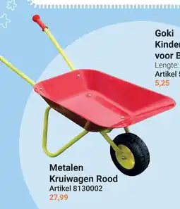 Lobbes Metalen Kruiwagen Rood aanbieding