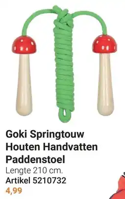 Lobbes Goki Springtouw Houten Handvatten Paddenstoel aanbieding