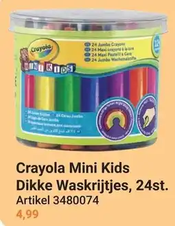 Lobbes Crayola Mini Kids Dikke Waskrijtjes aanbieding