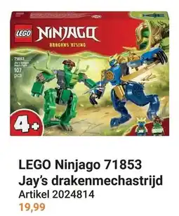 Lobbes Lego Ninjago 71853 LEGO Jay's Drakenmechastrijd aanbieding