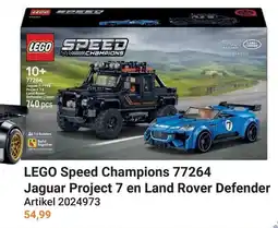 Lobbes Lego Speed Champions 77264 Jaguar Project 7 en Land Rover Defender aanbieding