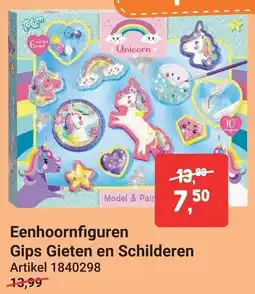 Lobbes Eenhoornfiguren Gips Gieten en Schilderen aanbieding