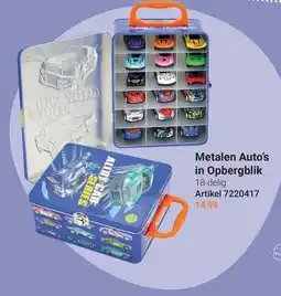 Lobbes Metalen Auto's in Opbergblik aanbieding