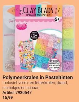Lobbes Polymeerkralen in Pasteltinten Inclusief vorm- en letterkralen, draad, aanbieding