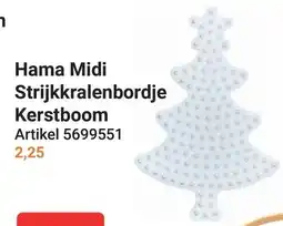Lobbes Hama Midi Strijkkralenbordje Kerstboom aanbieding